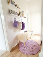 Hängekorb Kinderzimmer - Praktische Wanddeko Babyzimmer und Aufbewahrung in einem! Korb zum Aufhängen - Geschenk zur Geburt - Wandkörbe