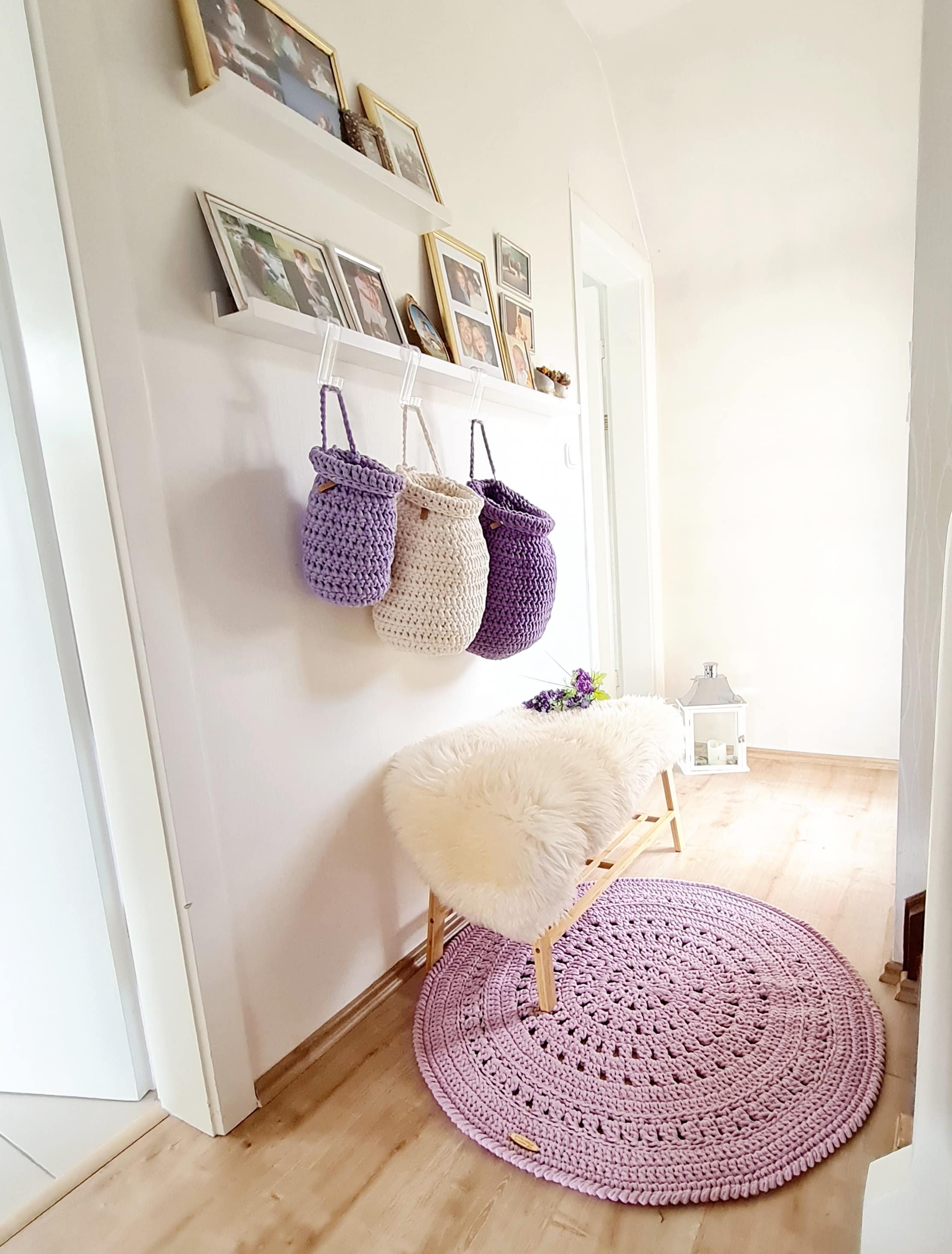 Hängekorb Kinderzimmer - Praktische Wanddeko Babyzimmer und Aufbewahrung in einem! Korb zum Aufhängen - Geschenk zur Geburt - Wandkörbe