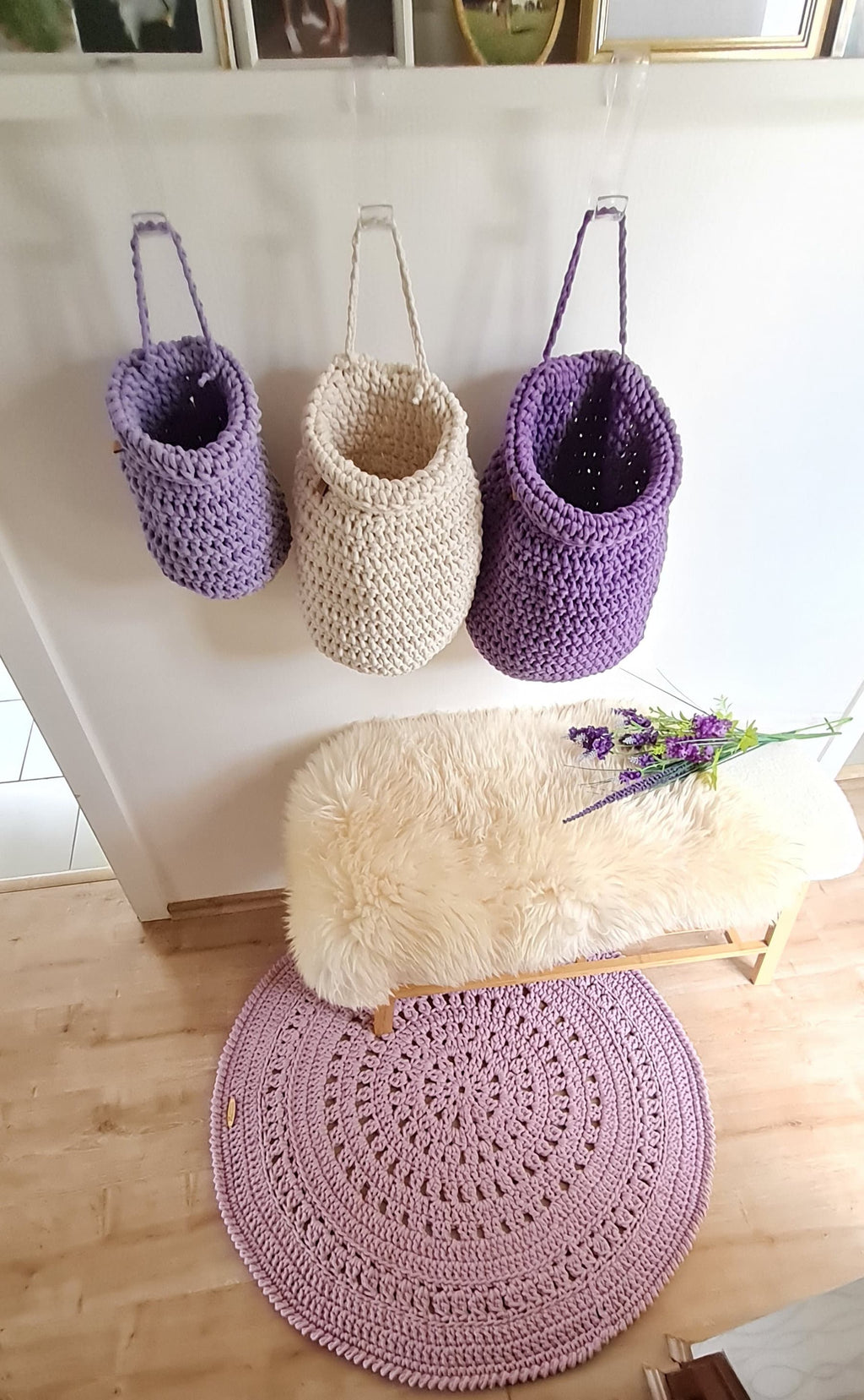 Hängekorb Kinderzimmer - Praktische Wanddeko Babyzimmer und Aufbewahrung in einem! Korb zum Aufhängen - Geschenk zur Geburt - Wandkörbe
