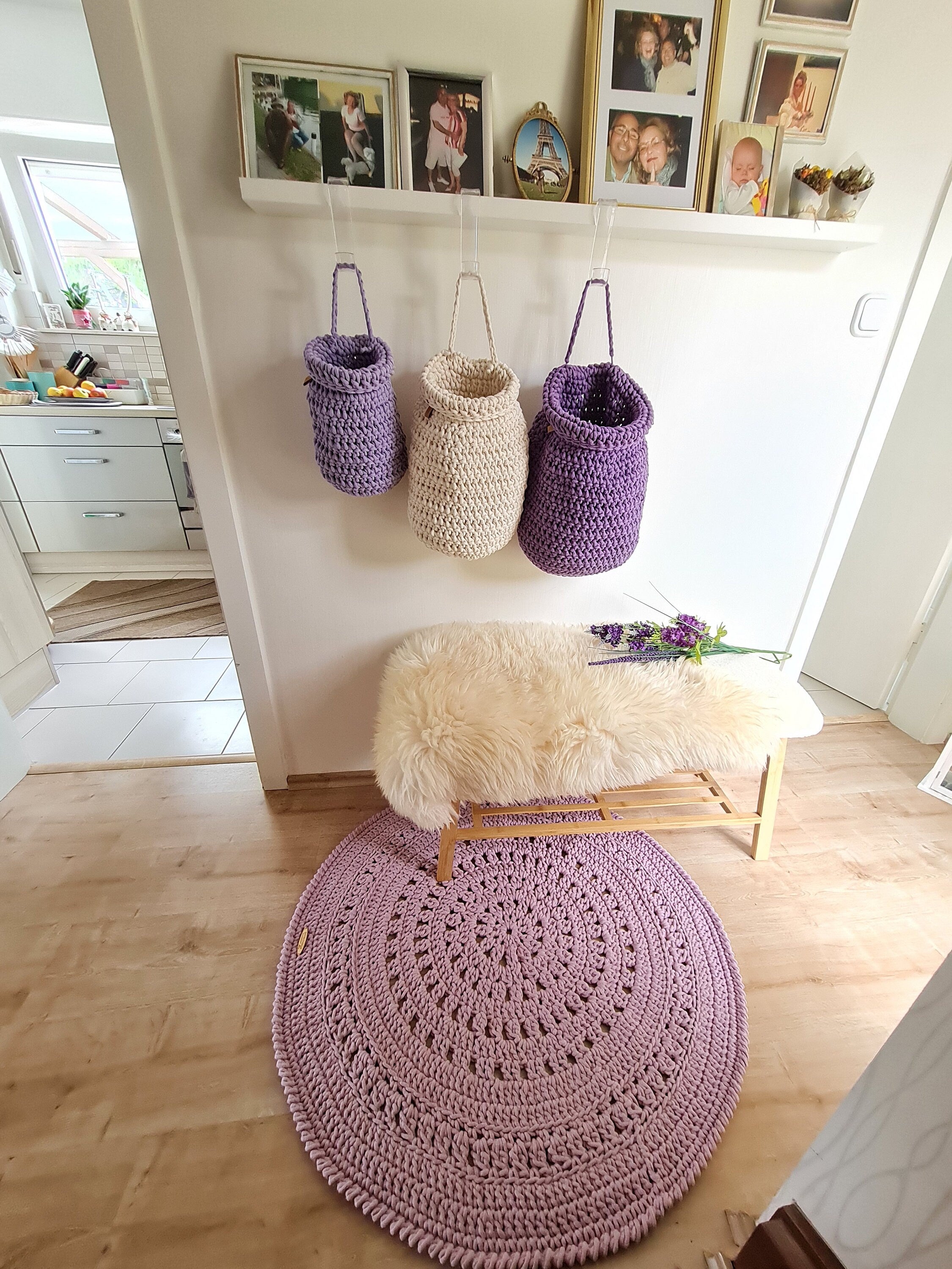 Hängekorb Kinderzimmer - Praktische Wanddeko Babyzimmer und Aufbewahrung in einem! Korb zum Aufhängen - Geschenk zur Geburt - Wandkörbe