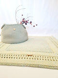 Teppich Babyzimmer eckig, Baumwollteppich, im skandinavischem Stil, vintage Teppich handgefertigt, Flurläufer, Kinderzimmer Deko