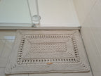Teppichläufer Wohnzimmer eckig, Vorleger, im skandinavischem Stil, vintage Teppich handgefertigt, Flurläufer, Kinderzimmer Deko