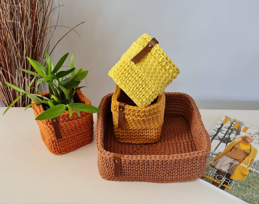 Korb gehäkelt eckig, Untensilo, Kinderzimmer deko, Korb Aufbewahrung, Geschenkidee, Weihnachtsgeschenk, Bad Aufbewahrung