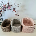 Korb gehäkelt eckig, Aufbewahrungskorb, Häkelkorb Kinderzimmer deko, Körbe Aufbewahrung, Geschenkidee, Weihnachtsgeschenk, Bad Aufbewahrung