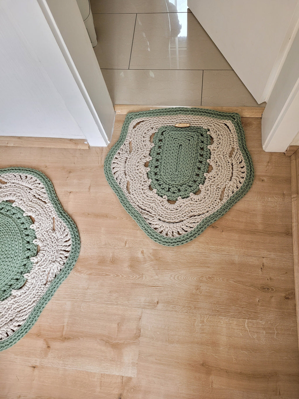Teppich oval Wohnzimmer, Kinderzimmer Deko, Baumwollteppich, im skandinavischem Stil, vintage Teppich handgefertigt und nachhaltig