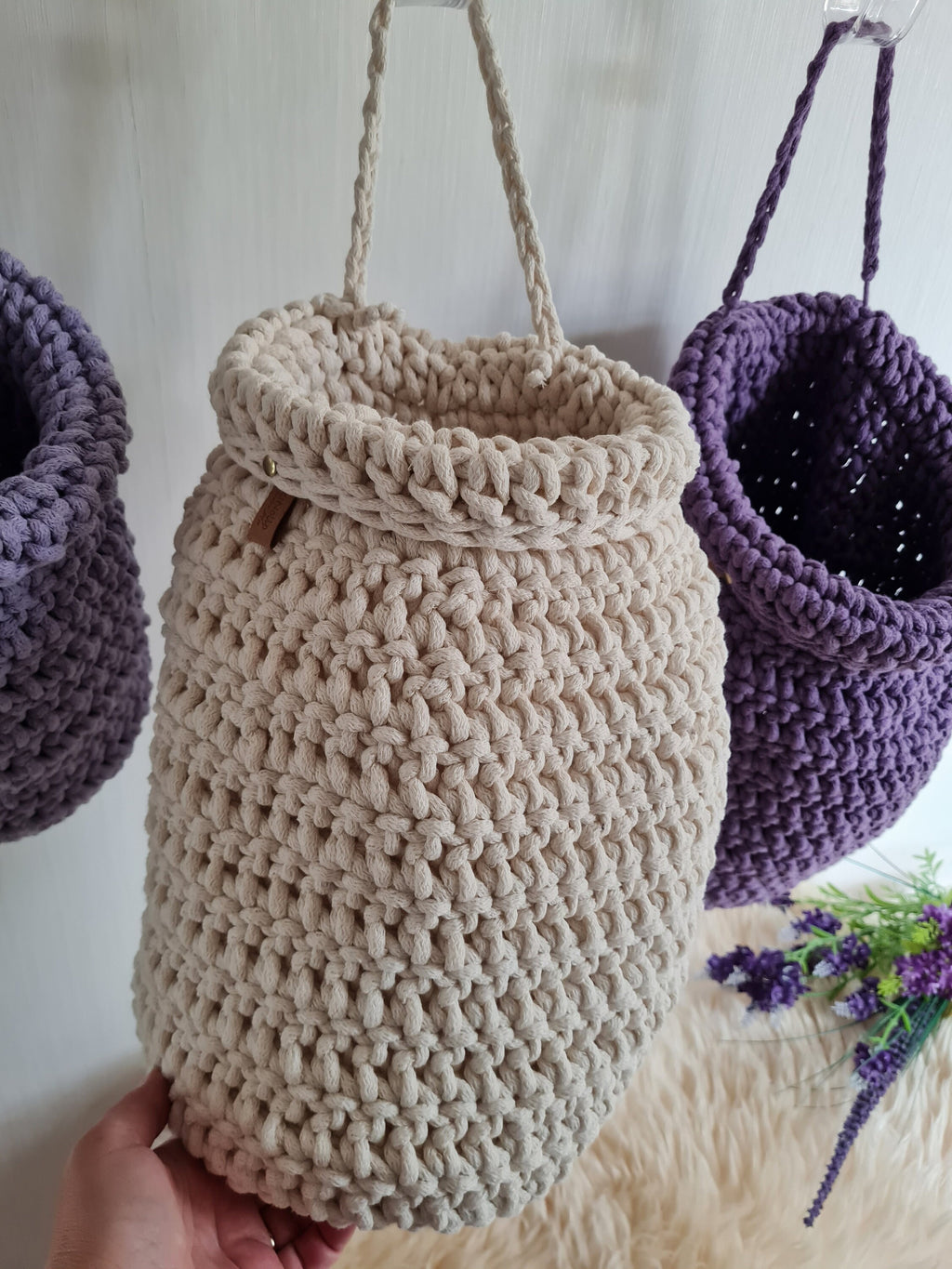Hängekorb Kinderzimmer - Praktische Wanddeko Babyzimmer und Aufbewahrung in einem! Korb zum Aufhängen - Geschenk zur Geburt - Wandkörbe
