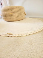 Pouf Ottoman gehäkelt, Babyzimmer deko, Bodenkissen, Sitzkissen, Skandinavisches Kinderzimmer Dekor, Häkelhocker Kinderzimmer, Sitzhocker
