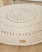 Teppich handmade Kinderzimmer, rund handgefertigt, Kinderzimmer Deko, Teppich für das Wohnzimmer, Geschenkidee für Taufe