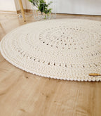 Teppich handmade Kinderzimmer, rund handgefertigt, Kinderzimmer Deko, Teppich für das Wohnzimmer, Geschenkidee für Taufe