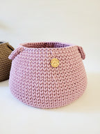 Großer Aufbewahrungskorb gehäkelt, grau Spielzeug Aufbewahrungstasche, Kinderzimmer Deko, großer Wäschekorb, Scandi dekor, japandi style