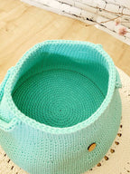 Großer Aufbewahrungskorb gehäkelt, XXL Spielzeugkorb, Kinderzimmer Aufbewahrung, großer Wäschekorb, skandinavisches Dekor, hygge Style
