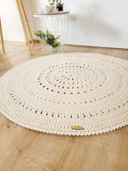 Teppich handmade Kinderzimmer, rund handgefertigt, Kinderzimmer Deko, Teppich für das Wohnzimmer, Geschenkidee für Taufe