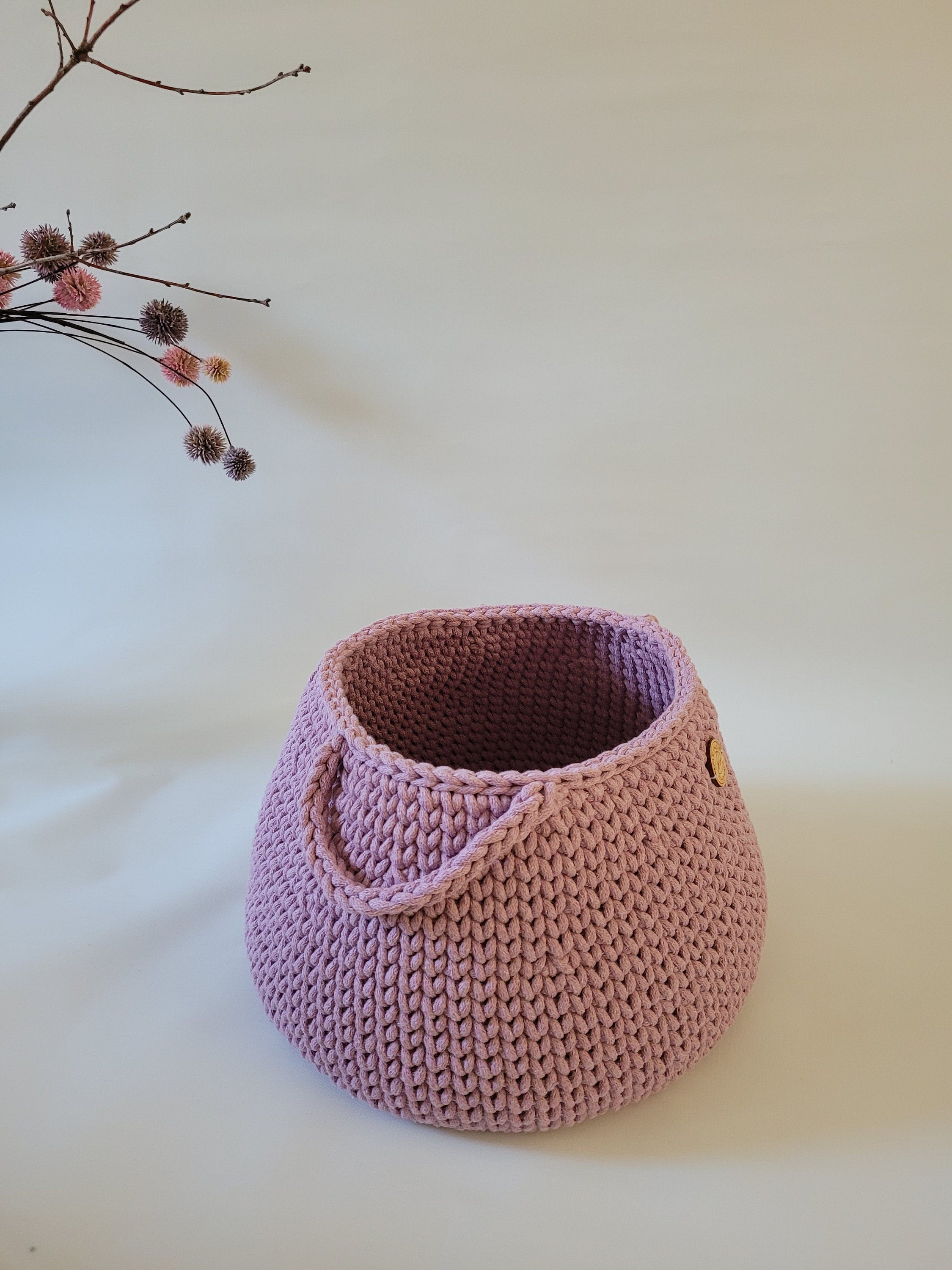 Großer Aufbewahrungskorb gehäkelt, grau Spielzeug Aufbewahrungstasche, Kinderzimmer Deko, großer Wäschekorb, Scandi dekor, japandi style