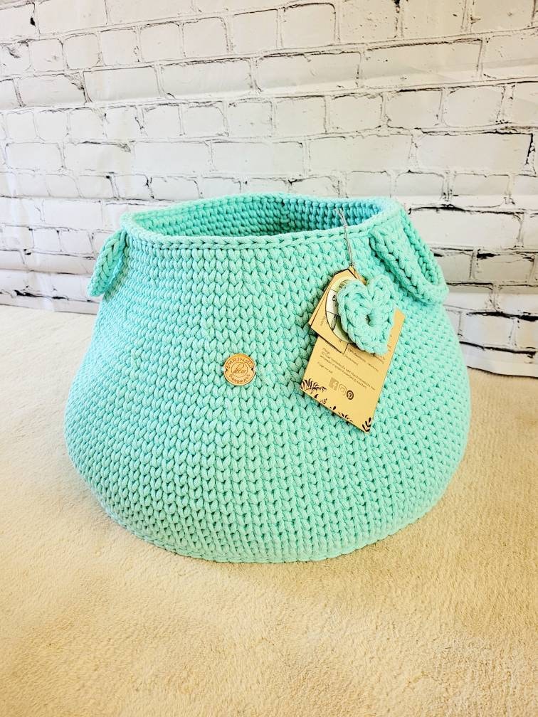 Großer Aufbewahrungskorb gehäkelt, XXL Spielzeugkorb, Kinderzimmer Aufbewahrung, großer Wäschekorb, skandinavisches Dekor, hygge Style