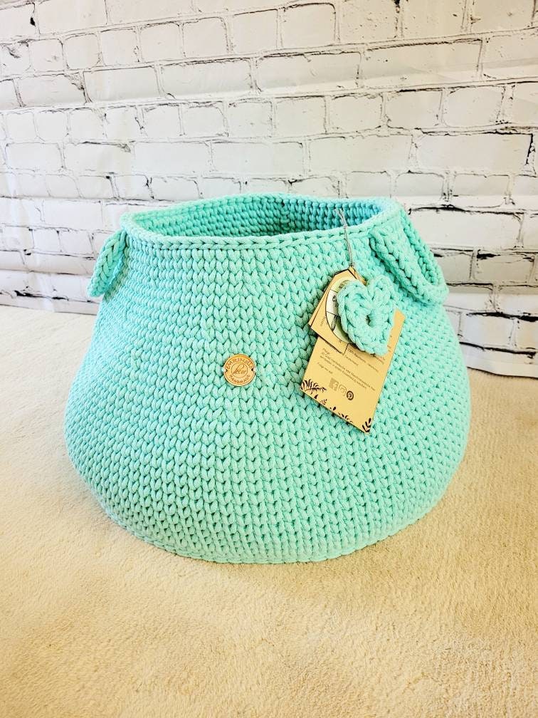 Großer Aufbewahrungskorb gehäkelt, XXL Spielzeugkorb, Kinderzimmer Aufbewahrung, großer Wäschekorb, skandinavisches Dekor, hygge Style