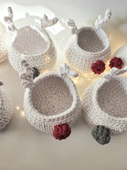 Gehäkelter Korb Rentier, Kinder Korb, Wohnzimmer Kinderzimmer Dekoration, Nikolausgeschenk, Weihnachtsgeschenk, Nordic Stile
