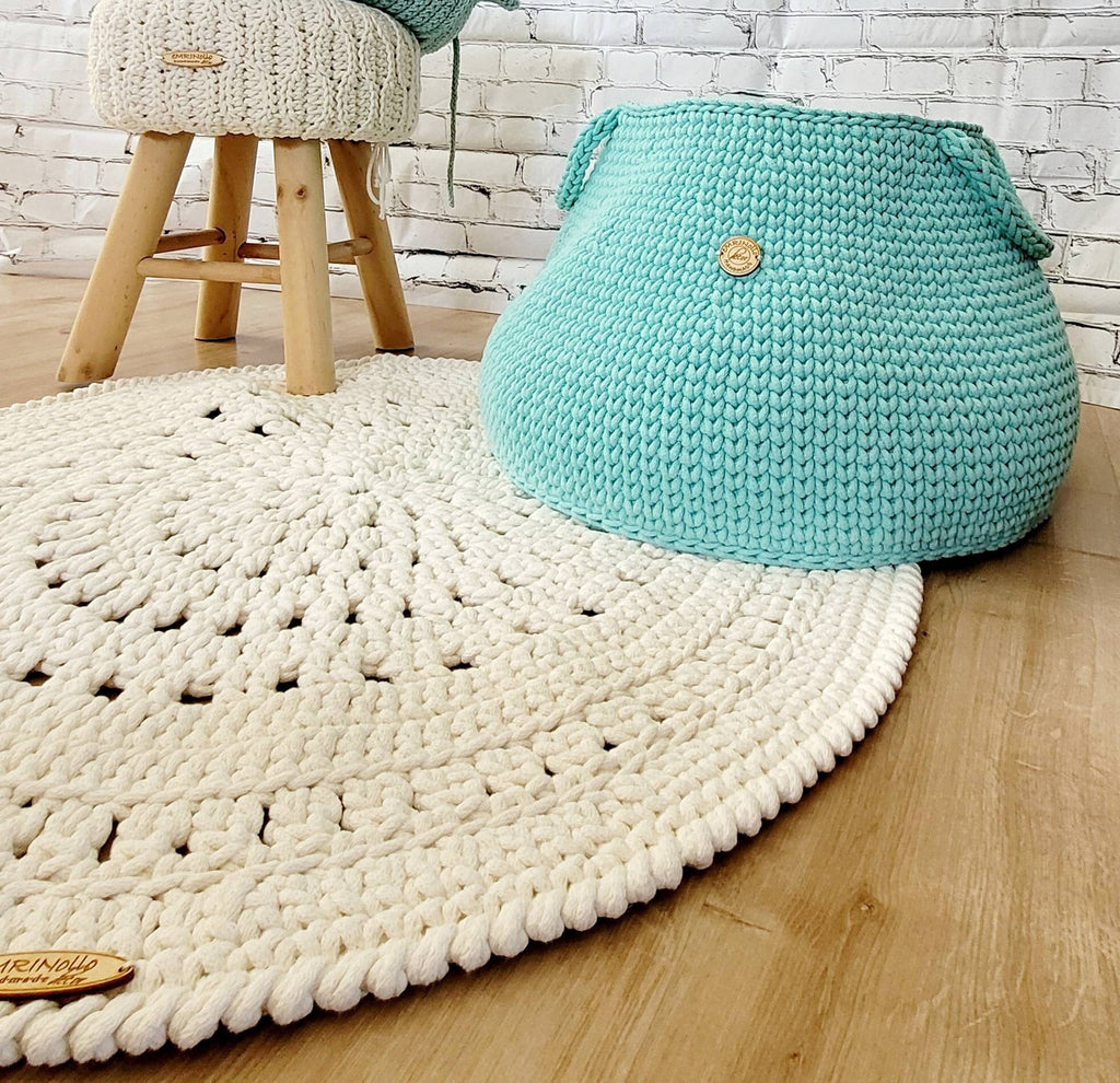 Großer Aufbewahrungskorb gehäkelt, XXL Spielzeugkorb, Kinderzimmer Aufbewahrung, großer Wäschekorb, skandinavisches Dekor, hygge Style