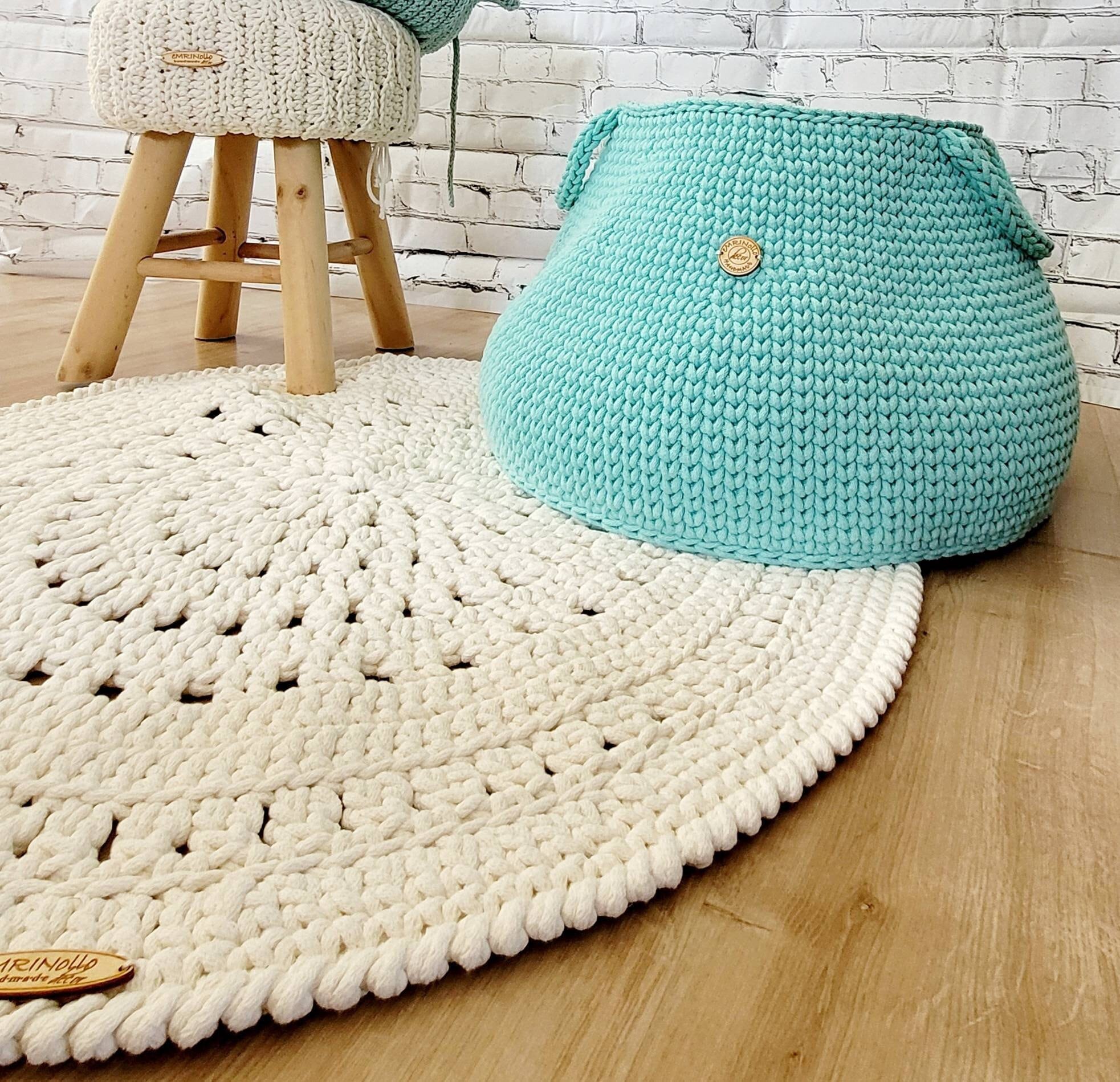 Großer Aufbewahrungskorb gehäkelt, XXL Spielzeugkorb, Kinderzimmer Aufbewahrung, großer Wäschekorb, skandinavisches Dekor, hygge Style