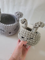 HasenKorb, Utensilo gehäkelt, Taufe Geschenkidee, Bunny Korb, Kinderzimmer Deko, Babyausstattung Babypartygeschenk, Babyzimmer Aufbewahrung