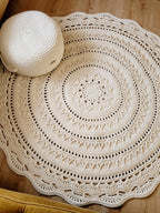 Teppich handmade Kinderzimmer, rund handgefertigt, Kinderzimmer Deko, Teppich für das Wohnzimmer, Geschenkidee für Taufe