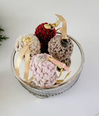 Weihnachtskugel Ornament gehäkelt, Weihnachtsdekoration skandinavisches Dekor, Anhänger, Geschenkidee, Baumschmuck, Weihnachtsbaumdekoration