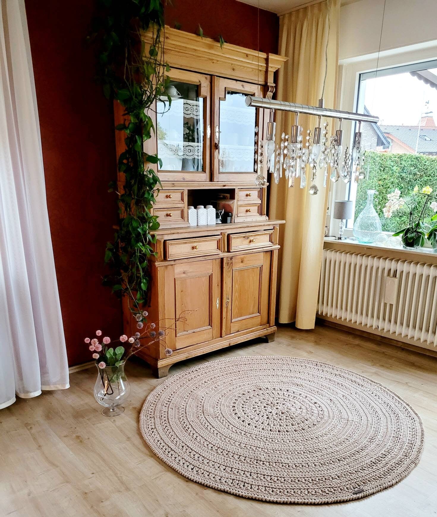 Teppich handmade Kinderzimmer, rund handgefertigt, Kinderzimmer Deko, Teppich für das Wohnzimmer, Geschenkidee für Taufe