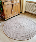 Teppich handmade Kinderzimmer, rund handgefertigt, Kinderzimmer Deko, Teppich für das Wohnzimmer, Geschenkidee für Taufe