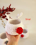 Gehäkelter Korb Rentier, Kinder Korb, Wohnzimmer Kinderzimmer Dekoration, Nikolausgeschenk, Weihnachtsgeschenk, Nordic Stile