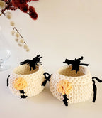 Gehäkelter Korb Schneemann, Kinder Korb, Wohnzimmer Kinderzimmer Dekoration, Nikolausgeschenk, Weihnachtsgeschenk, Nordic Stile
