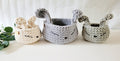 HasenKorb, Utensilo gehäkelt, Taufe Geschenkidee, Bunny Korb, Kinderzimmer Deko, Babyausstattung Babypartygeschenk, Babyzimmer Aufbewahrung