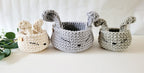 HasenKorb, Utensilo gehäkelt, Taufe Geschenkidee, Bunny Korb, Kinderzimmer Deko, Babyausstattung Babypartygeschenk, Babyzimmer Aufbewahrung