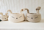 HasenKorb, Utensilo gehäkelt, Taufe Geschenkidee, Bunny Korb, Kinderzimmer Deko, Babyausstattung Babypartygeschenk, Babyzimmer Aufbewahrung