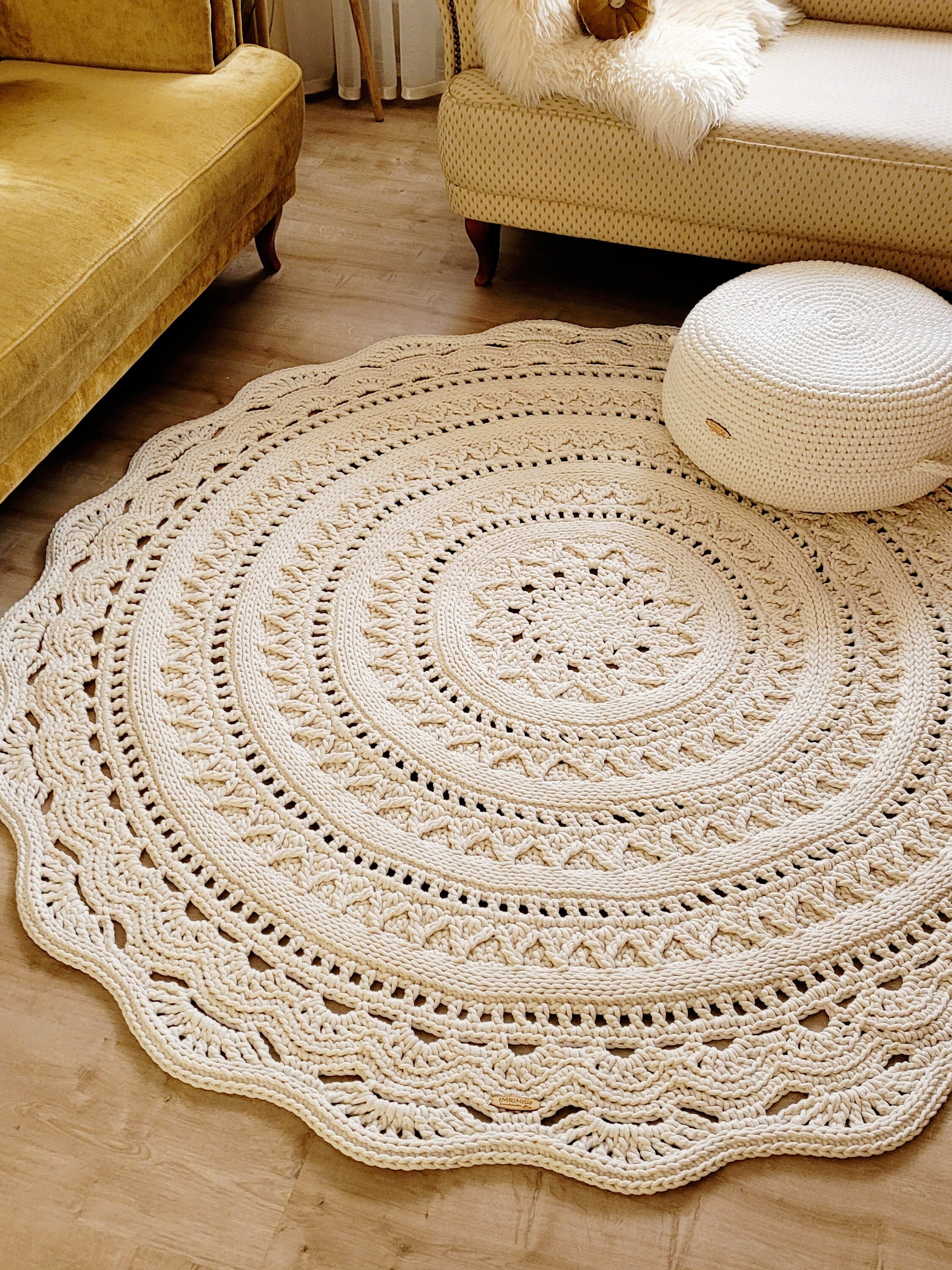 Teppich handmade Kinderzimmer, rund handgefertigt, Kinderzimmer Deko, Teppich für das Wohnzimmer, Geschenkidee für Taufe