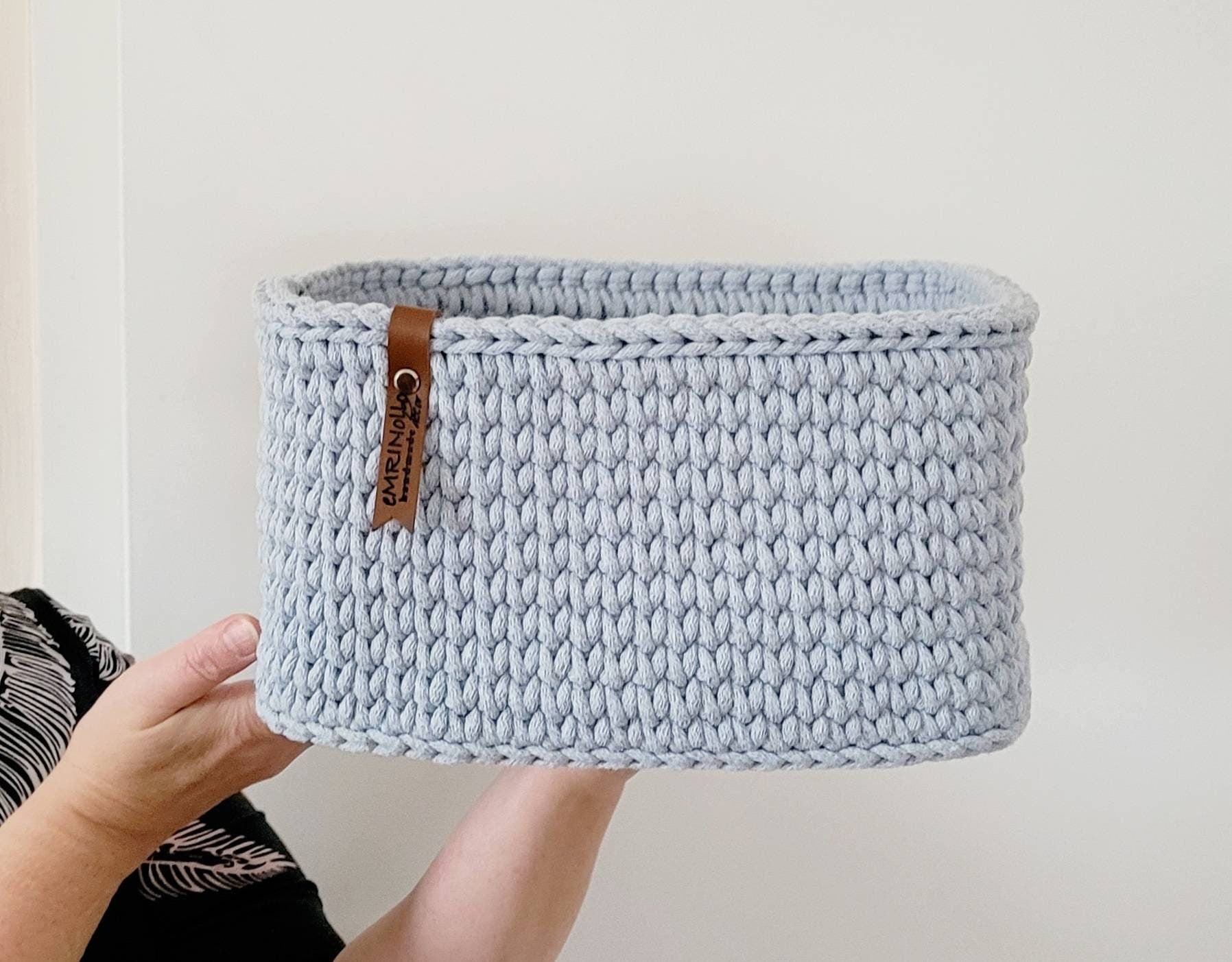 Korb gehäkelt eckig, Untensilo, Babyzimmer dekoration, Korb Aufbewahrung, Geschenkidee, Weihnachtsgeschenk, Bad Aufbewahrung