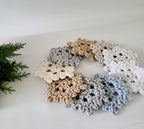 Weihnachtssterne 3er Set, Weihnachtsornament und Deko für den Weihnachtsbaum, Charm Anhänger Schneeflocke, Christbaumschmuck Sterne