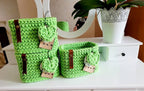 Korb gehäkelt eckig, Untensilo, Kinderzimmer deko, Korb Aufbewahrung, Geschenkidee, Weihnachtsgeschenk, Bad Aufbewahrung
