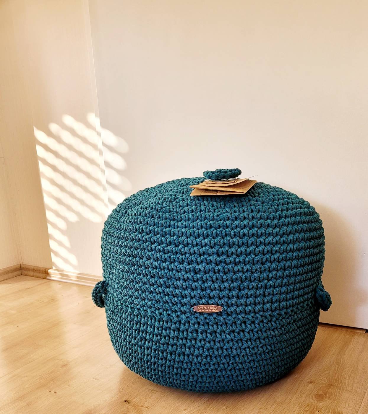 Pouf Footstool Sitzhocker Sitzkissen gehäkelt, Tischpouf, Wohnzimmer deko, Bodenkissen, Geschenkidee, Kinderzimmer Einrichtung