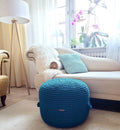 Pouf Footstool Sitzhocker Sitzkissen gehäkelt, Tischpouf, Wohnzimmer deko, Bodenkissen, Geschenkidee, Kinderzimmer Einrichtung