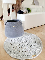 Großer Aufbewahrungskorb gehäkelt, XXL Spielzeugkorb, Kinderzimmer Aufbewahrung, großer Wäschekorb, skandinavisches Dekor, hygge Style
