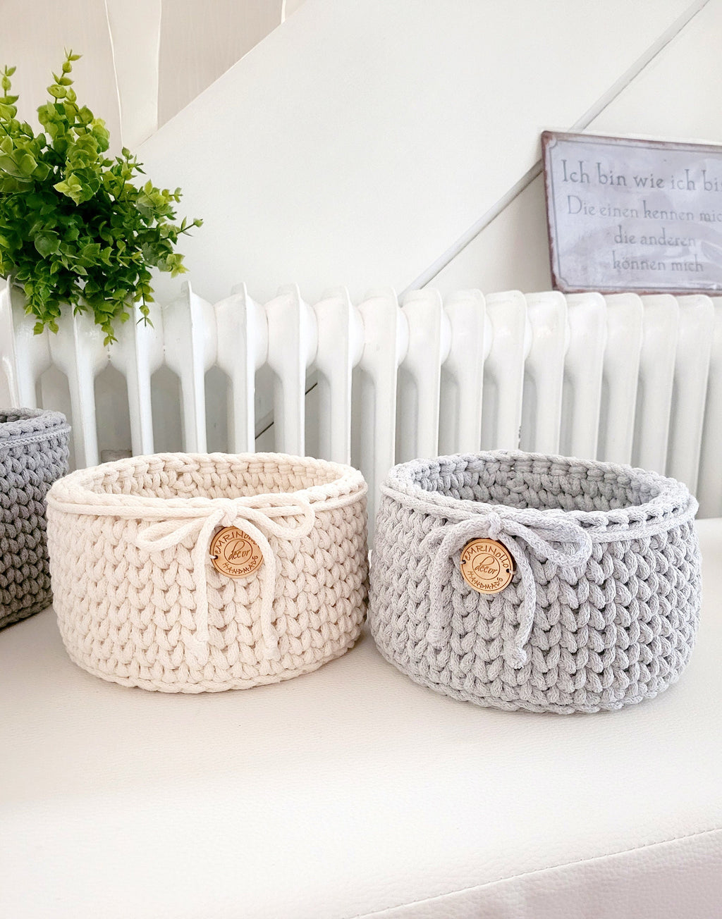 Korb gehäkelt oval Hygienekorb, Kosmetikkorb, Zimmer Dekoration Korb, Badausstattung, Geschenk Korb, Babyzimmer Aufbewahrung oval