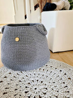 Großer Aufbewahrungskorb gehäkelt, XXL Spielzeugkorb, Kinderzimmer Aufbewahrung, großer Wäschekorb, skandinavisches Dekor, hygge Style