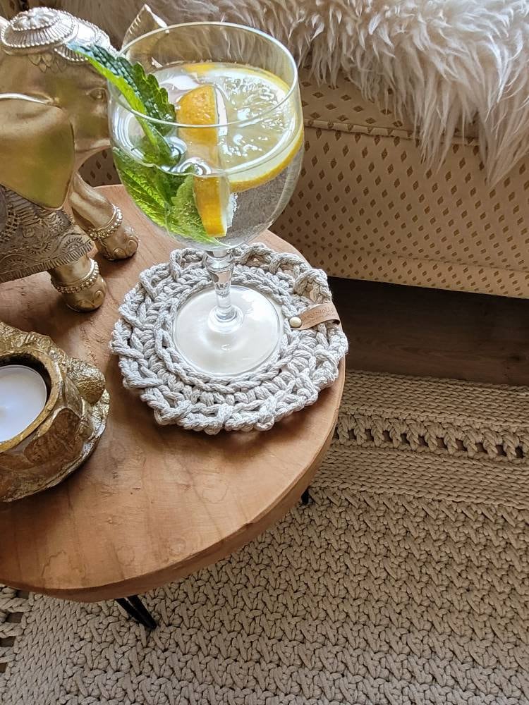 Tassenuntersetzer, Glasuntersetzer gehäkelt, Hochzeitsgeschenk, Gastgeschenk, schöne Tischdekoration, Terassendekor, Tasse Pad, Geschenkidee