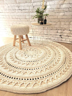 Teppich handmade Kinderzimmer, rund handgefertigt, Kinderzimmer Deko, Teppich für das Wohnzimmer, Geschenkidee für Taufe
