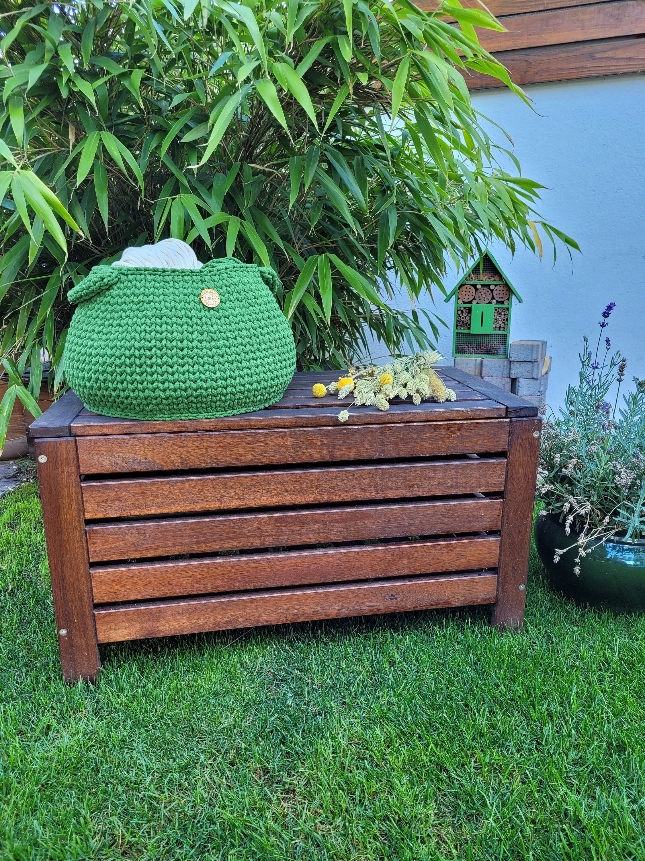 Großer Aufbewahrungskorb gehäkelt, grau Spielzeug Aufbewahrungstasche, Kinderzimmer Deko, großer Wäschekorb, Scandi dekor, japandi style