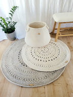 Großer Aufbewahrungskorb gehäkelt, XXL Spielzeugkorb, Kinderzimmer Aufbewahrung, großer Wäschekorb, skandinavisches Dekor, hygge Style