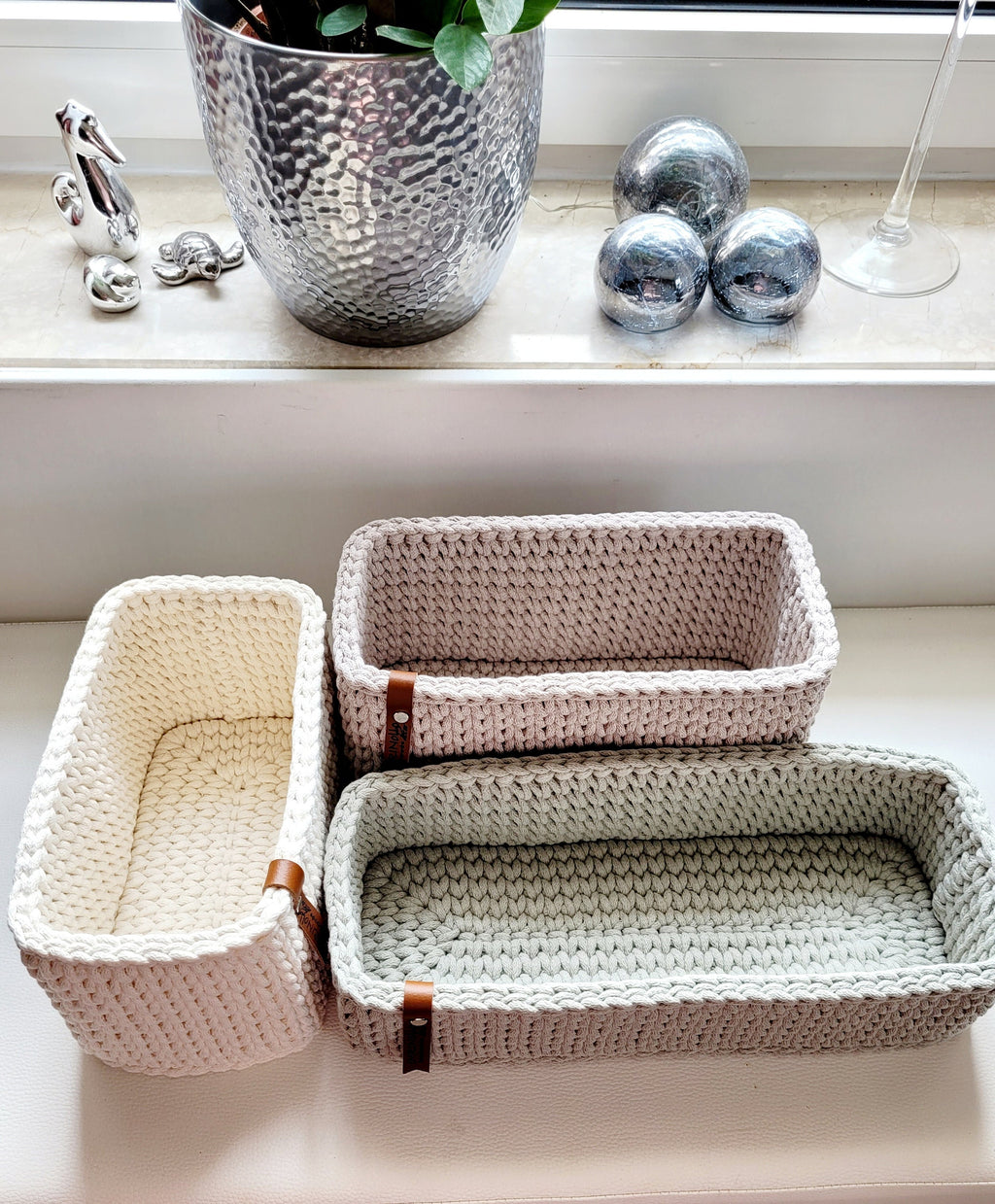 Korb gehäkelt eckig hoch, Untensilo, Kinderzimmer deko, Korb Aufbewahrung, Geschenkidee, Weihnachtsgeschenk, Bad Aufbewahrung