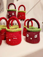 Henkelkorb, Basket crochet, Korb mit Henkel Griff, Hasenkorb, Gehäkelter Korb , Wohnzimmer Dekoration, Ostergeschenk, Gäste, Nordic Stile