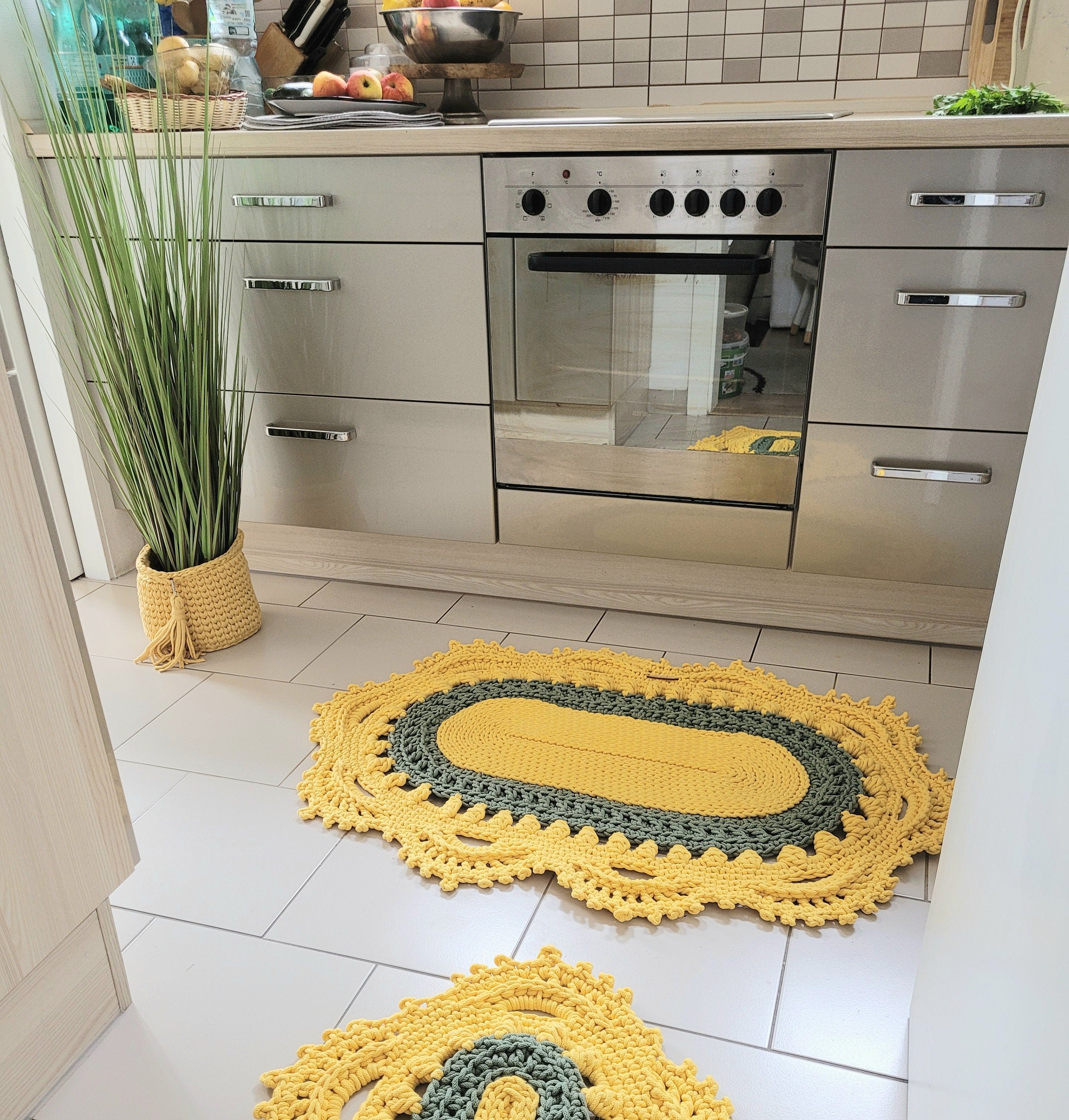 Teppich oval Wohnzimmer, Kinderzimmer Deko, Baumwollteppich, im skandinavischem Stil, vintage Teppich handgefertigt und nachhaltig