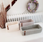 Korb gehäkelt eckig hoch, Untensilo, Kinderzimmer deko, Korb Aufbewahrung, Geschenkidee, Weihnachtsgeschenk, Bad Aufbewahrung