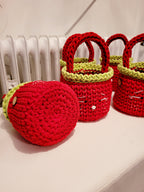 Henkelkorb, Basket crochet, Korb mit Henkel Griff, Hasenkorb, Gehäkelter Korb , Wohnzimmer Dekoration, Ostergeschenk, Gäste, Nordic Stile